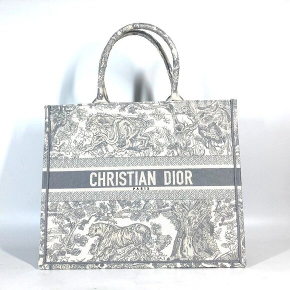 Dior M1286ZTDT_M20I Toile de Jouy embroidery book tote large Hand Bag Tote Bag - Picture 1 of 11